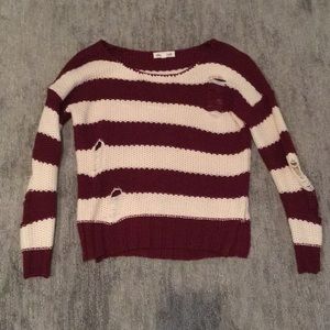 Ripped knit sweater
